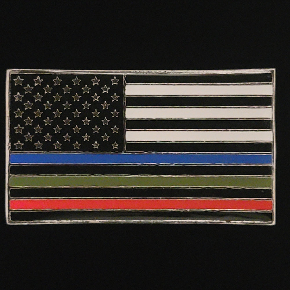 
                  
                    Thin Blue, Green and Red Line Flag -  Free Shipping
                  
                