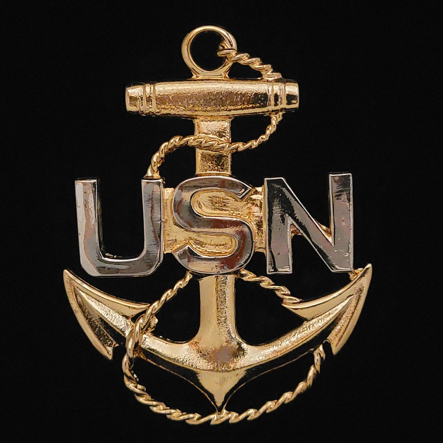thumbnail image 2 of US Navy Chief Anchor - 4 Inch Military Emblem With Pin Back For Display And Decoration 2 of 6
